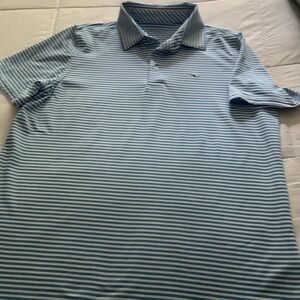 Vineyard Vines blue and white polo shirt. Boys XL